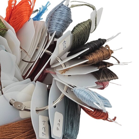 Assorted Embroidery Floss Skeins On Organizer Cards 60+ Labeled Needlepoint - Picture 7 of 8